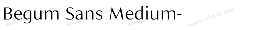 Begum Sans Medium字体转换